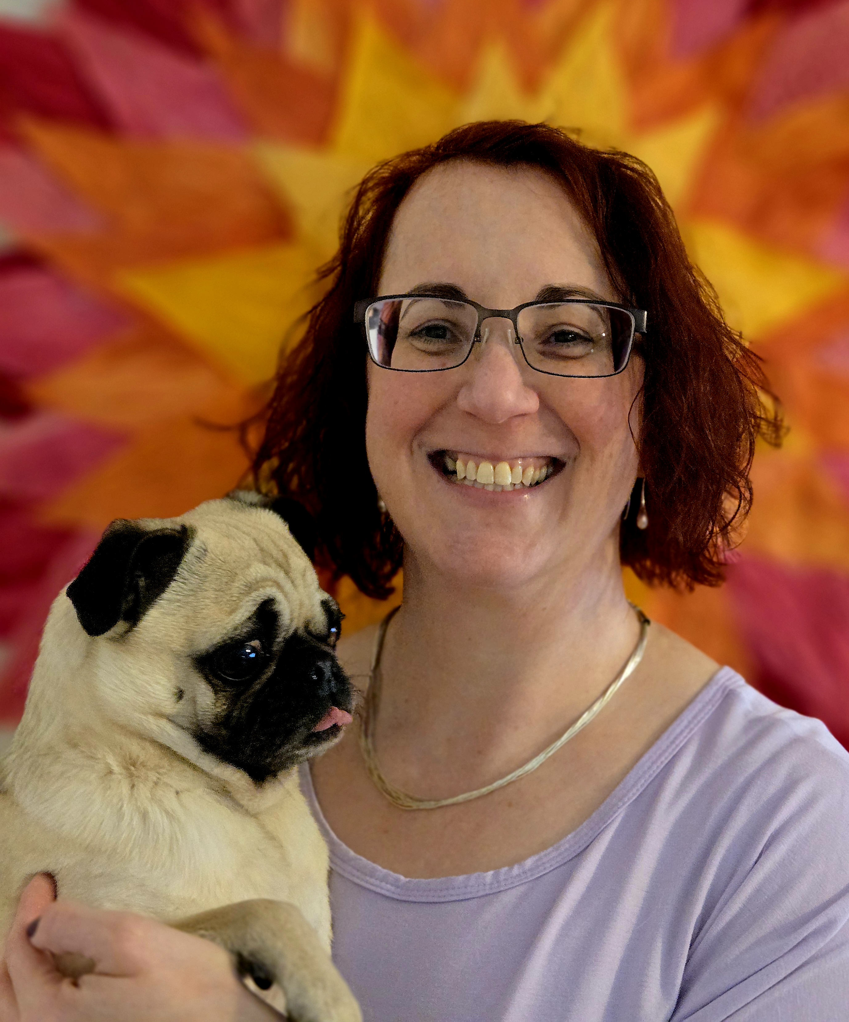 Dr. Lisa Pinn McFaddin with a canine patient